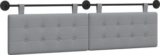 vidaXL Cabecero Colgante Gris Claro Tela Vidaxl