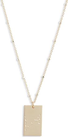 Set & Stones Zodiac Constellation Pendant Necklace in Gold - Pisces at Nordstrom