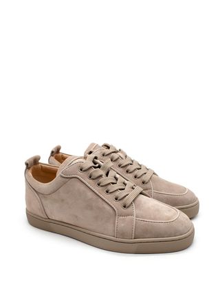 Christian Louboutin Mens Natural Rantulow Suede Trainers Size 41