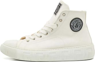Versace Sneakers alte Greca con logo - Bianco