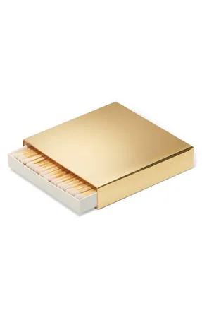 Aerin Square Match Sleeve & Matches in Gold at Nordstrom