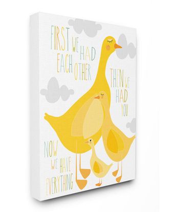 Stupell Industries First We Had Each Other Yellow Ducks by Karen Zukowski (Finny And Zook) Canvas Art
