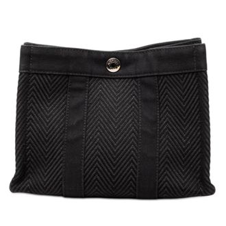 Herm&egrave;s Pre-owned Hermes Chevron Canvas Fourre Tout Pouch Ladies HIDNLM9VZR5LU19U