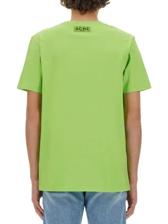 Acne Studios Printed Cotton-Lyocell T-Shirt - Green
