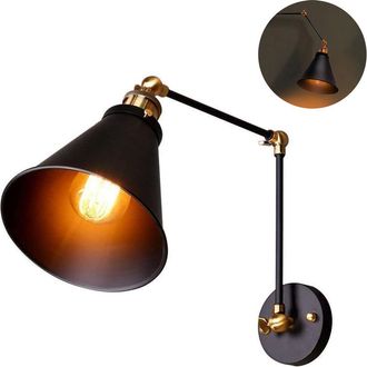 OEM 1 Applique Murale E27, Bras Pivotant 270&deg;, Style Vintage, Finition Bronze Huil&eacute;, Pour Chambre, Salon, Bureau