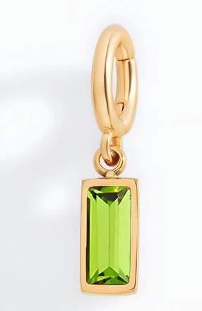Mint & Lily Dainty Baguette Birthstone Charm in August Peridot at Nordstrom