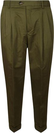 Pantaloni Torino Stijlvolle Groene Katoen Linnen Broek - Heren - Chinos - Groen - W34 - Katoen - Broeken