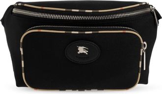 Burberry Heuptas met logo - Heren - Heuptassen - Zwart - ONE Size - Leer - Tassen