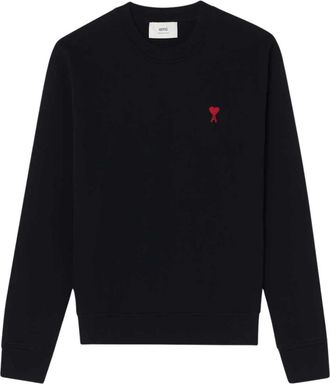 Ami Felpa Girocollo - Heren - Sweatshirts - Zwart - M - Hoodies & sweatvesten