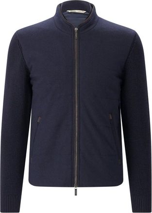 Maurizio Baldassari Merino Wol Blouson - Heren - Zomerjassen - Blauw - 3XL - Wol - Jassen