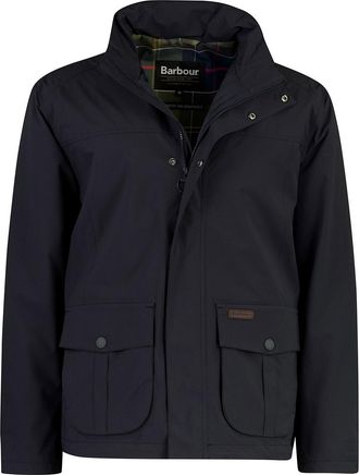 Barbour Windjack Barbour donkerblauw knopen waterafstotend capuchon