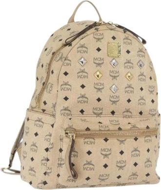 MCM Pre-owned Backpacks, female, Beige, Size: ONE SIZE Pre-owned Plastic Backpack