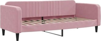 vidaXL Sofá cama sin colchón terciopelo rosa 80x200 cm Vidaxl