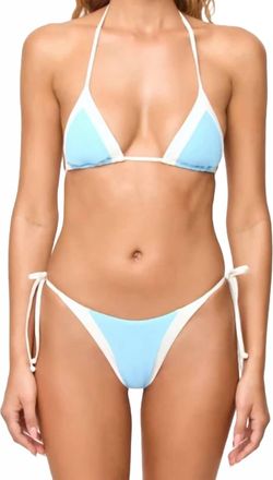 L*Space Riannon Bikini Bottom In Sky Blue Cream