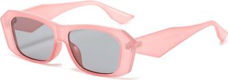 Generic Mens Small Sunglasses Outdoor Commuter Women Decorative Sun Glasses(Pink)