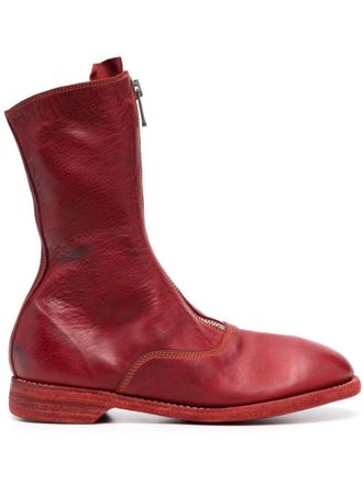 Guidi 310 zip-up boots - women - Calf Leather/Calf Leather/Calf Leather - 37 - Red