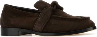 Bottega Veneta Mens Brown Suede Astaire Loafers Fondant Mocassini