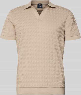 Joop Poloshirt mit gerippten Abschl&uuml;ssen Modell Cleison in Beige, Gr&ouml;&szlig;e XXL