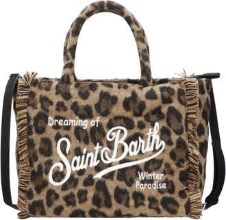 MC2 Saint Barth Tassen.. Luipaardprint - Dames - Shoppers - Veelkleurig - ONE Size - Su&egrave;de - Tassen