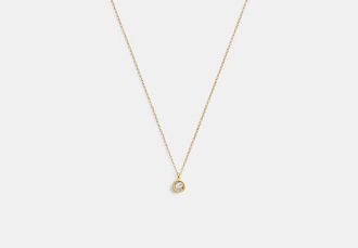 Coach Halo Round Pendant Necklace