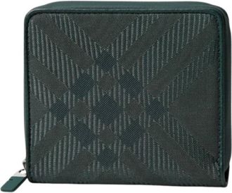Burberry Vine Mens Check Medium Zip Wallet