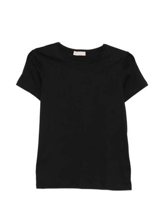 Purotatto Round-Neck Short Sleeve Blouse