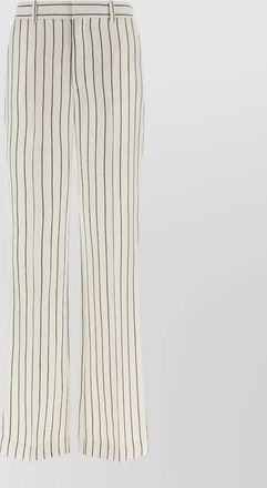 Balmain striped straight trousers