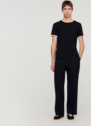 Sandro Two-tone patch T-shirt