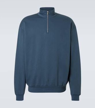Auralee Cotton half-zip sweatshirt