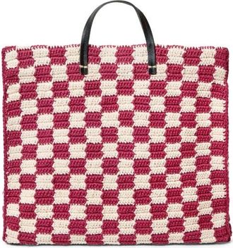 Clare Vivier Simple Crochet Tote in Plummy/Cream at Nordstrom
