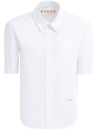 Marni cotton short-sleeve shirt - women - Cotton - 40 - White