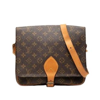 Louis Vuitton Pre-owned Cartouchiere Monogram Shoulder Bag - Dames - Pre-owned - Bruin - Maat: ONE Size Leer