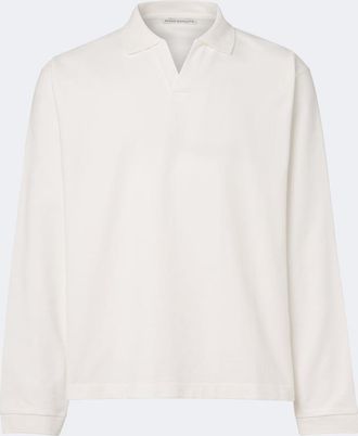 STUDIO NICHOLSON Cotton polo jersey shirt