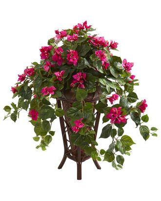 Nearly Natural Bougainvillea Artificial Plant in Stand Planter