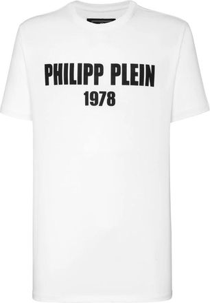 Philipp Plein Round Neck T-Shirt 1978 - Heren - T-shirts - Wit - L - Katoen - Tops