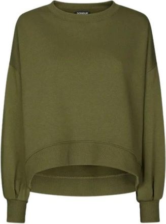 Dondup Stijlvolle crewneck sweatshirt - Dames - Sweatshirts - Groen - M - Hoodies & sweatvesten