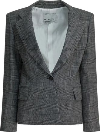 SA SU PHI W25742 Gr 0950 Jacket - Dames - Blazers - Grijs - M - Wol - Jassen