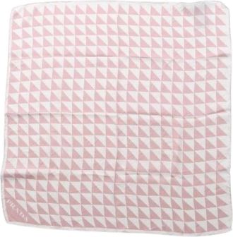 Prada Pre-owned Scarves, female, Pink, Size: ONE SIZE Pre-owned Silk Scarf