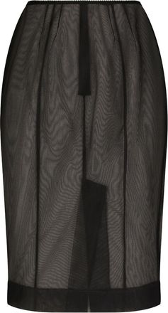 Dolce & Gabbana sheer pencil skirt - women - Nylon - 46 - Black