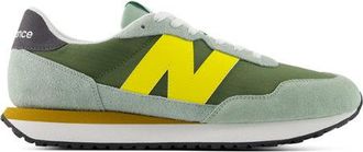 New Balance Hombre 237 en Verde/Amarillo, Gamuza/Malla, Talla 40.5