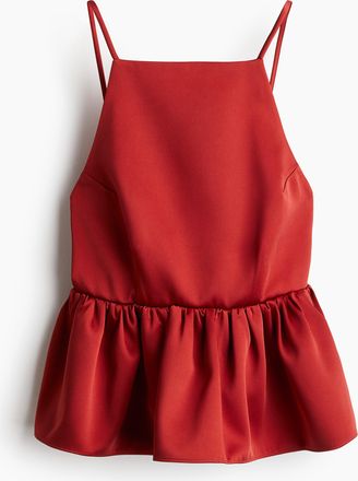 H&M Trägertop mit Peplum - Red