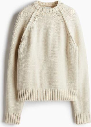 H&M Raglan-sleeved Jumper in Cream at Nordstrom, Size Xx-Large