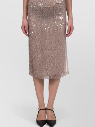 PESERICO silk pencil skirt