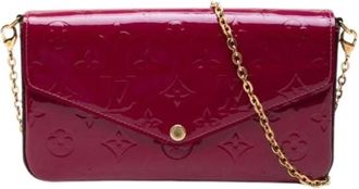 Louis Vuitton Pre-owned Pochette Felicie - Dames - Vintage Clutch - Roze - ONE Size - Leer - Vintage