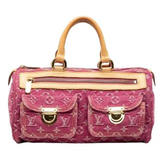 Louis Vuitton Pre-owned Monogram Denim Neo Speedy Handbag - Dames - Pre-owned - Roze - Maat: ONE Size Denim