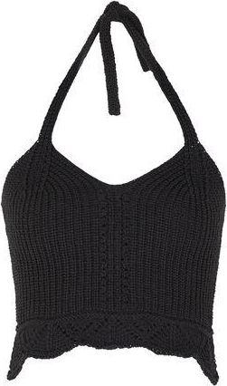 8 by YOOX COTTON KNIT CROP TOP