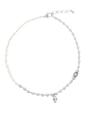 Alexander McQueen Collana con perle - Argento