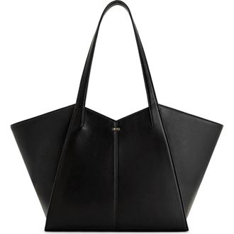 JW PEI Large Kiana Faux Suede Tote in Black Canvas at Nordstrom