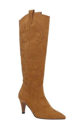 J. Reneé Siera Knee High Western Boot in Coffee at Nordstrom, Size 10.5