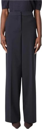 Max Mara Dames, Broeken, Blauw, Maat: S